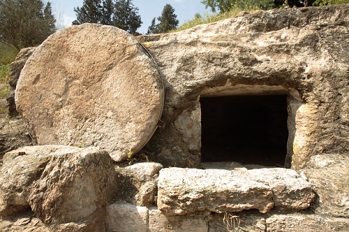 Depiction of the empty tomb of Jesus